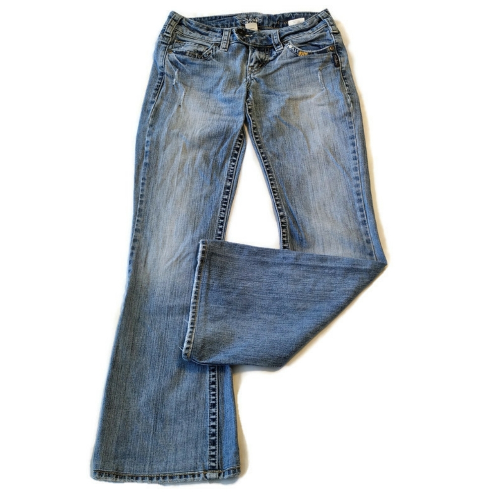 Silver Tuesday Flap Boot Cut Jeans 25 x 28 Fray 0